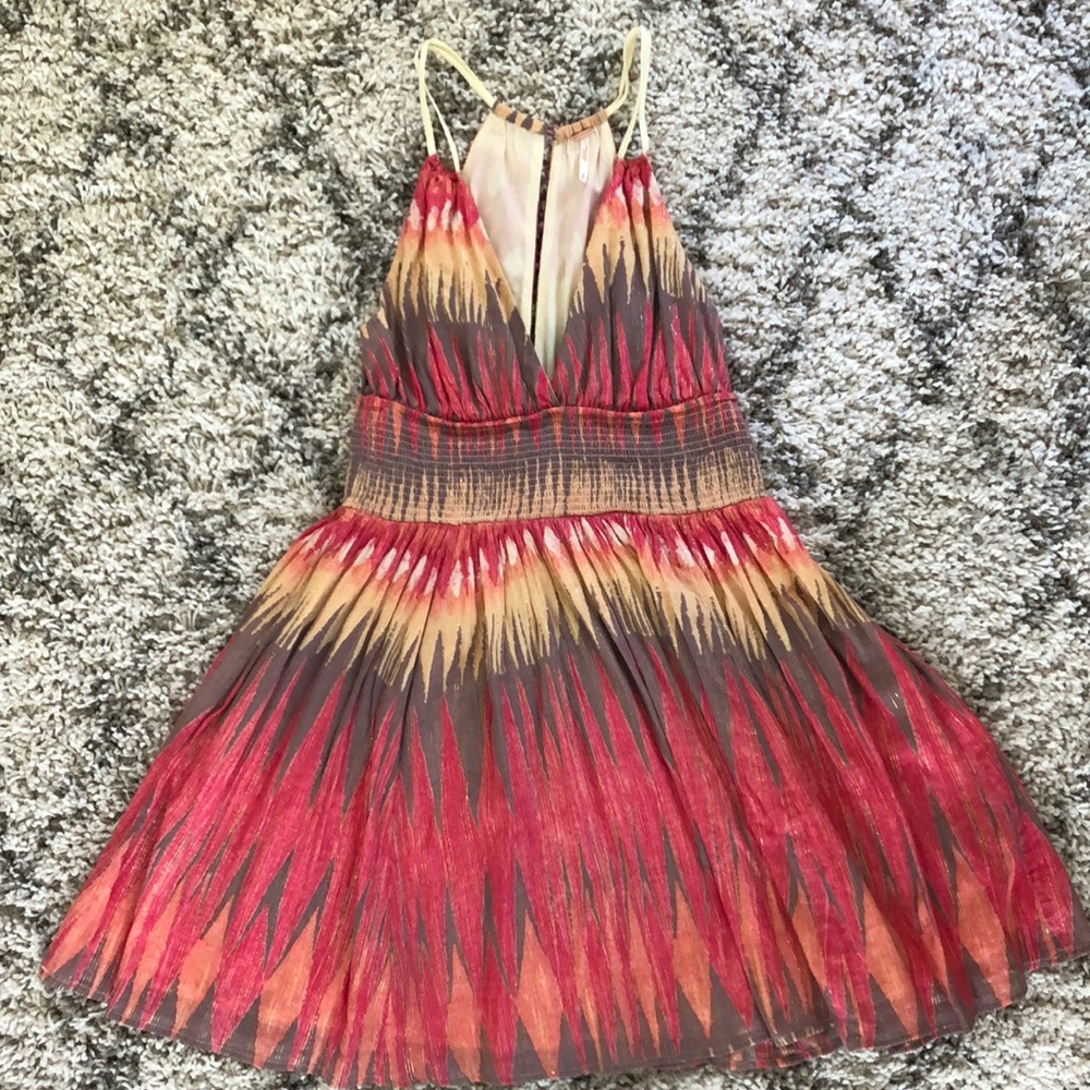 Free People Babydoll Tribal Halter Dress